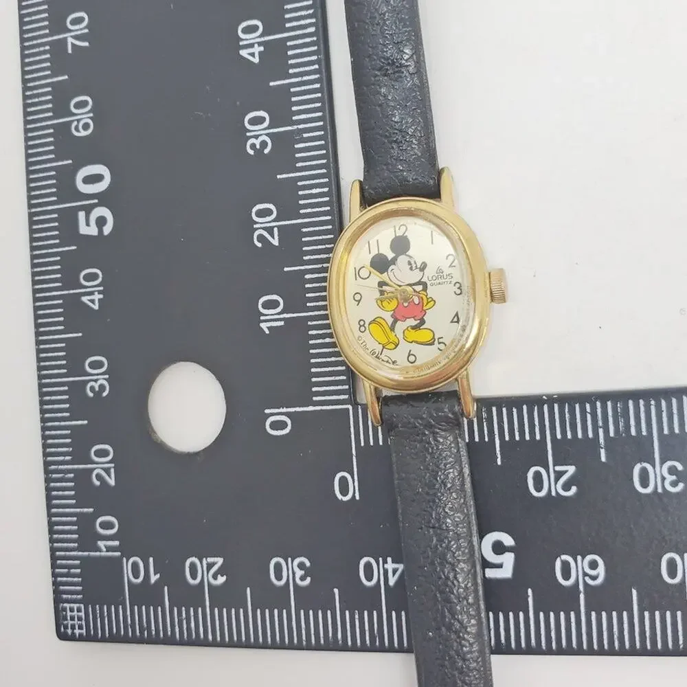 Disney X Lorus Vintage Gold-Toned Mickey Mouse Oval Watch